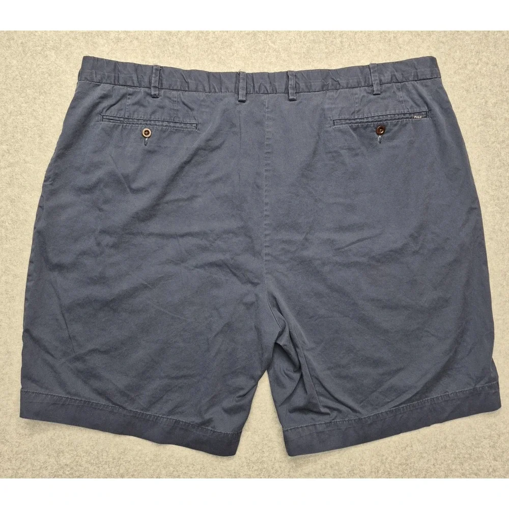 Polo Ralph Lauren Shorts Mens 46 Stretch Classic Fit Blue Chino Flat Front